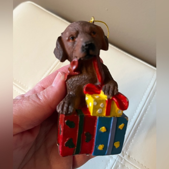 NWT Brown Puppy Ornament with Gifts - Picture 6 of 11